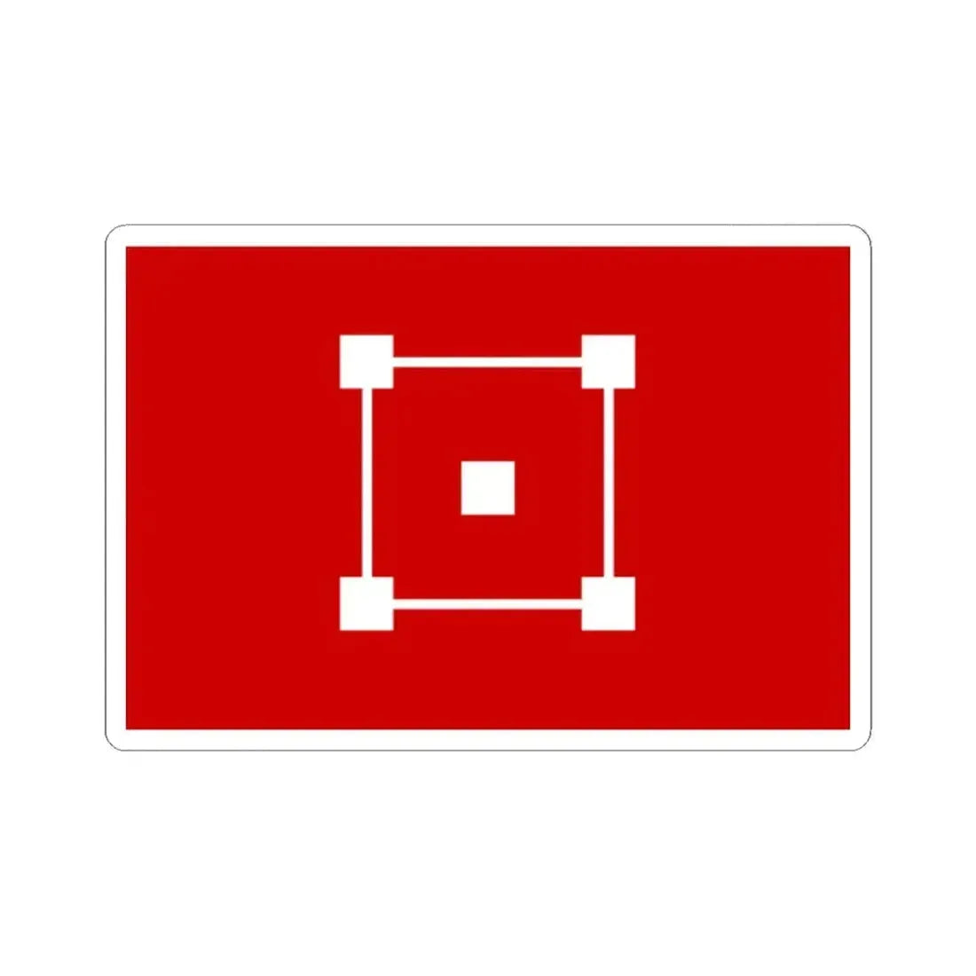 Flag of Cambodia under Japanese occupation (Cambodia) STICKER Vinyl Kiss-Cut Decal 2 Inch White - The Sticker Space