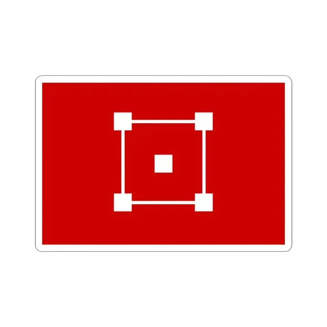 Flag of Cambodia under Japanese occupation (Cambodia) STICKER Vinyl Kiss-Cut Decal 3 Inch White - The Sticker Space