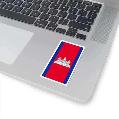 Flag of Cambodia vertical (Cambodia) STICKER Vinyl Kiss-Cut Decal - The Sticker Space