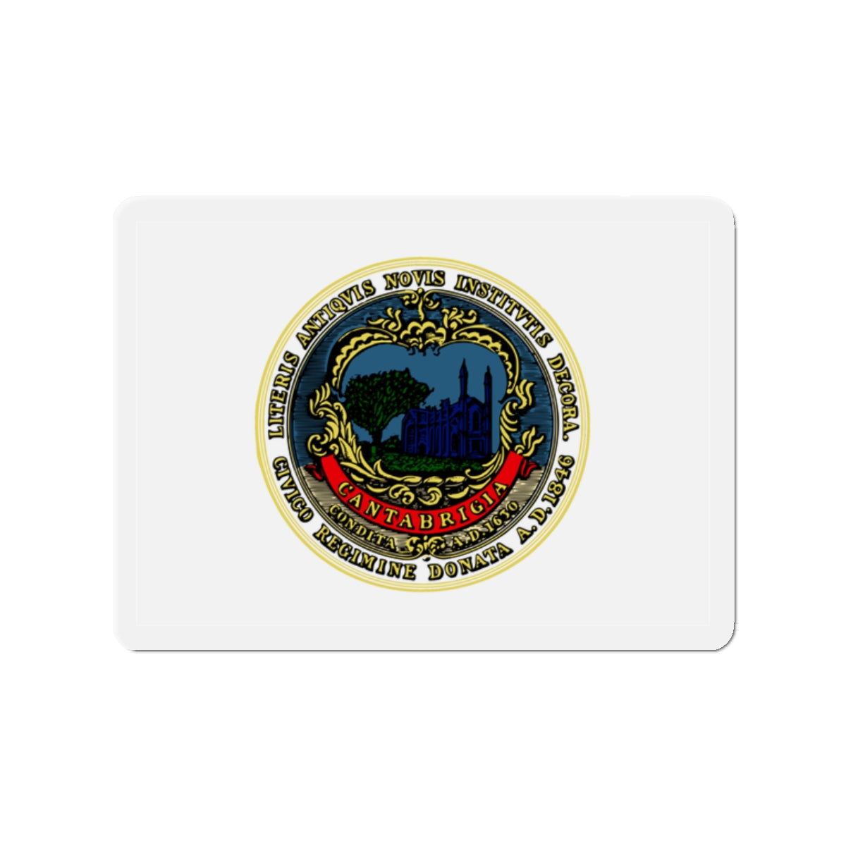 Flag of Cambridge Massachusetts - Die-Cut Magnet-2" x 2"-The Sticker Space