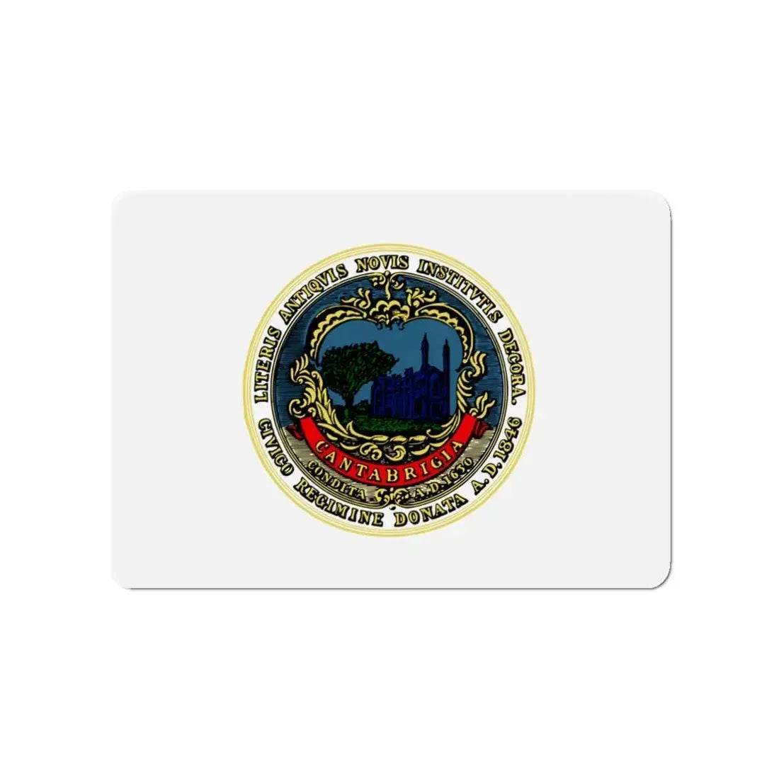 Flag of Cambridge Massachusetts - Refrigerator Magnet 3 Inch - The Sticker Space