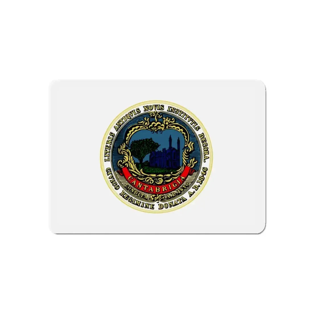 Flag of Cambridge Massachusetts - Refrigerator Magnet 5 Inch - The Sticker Space