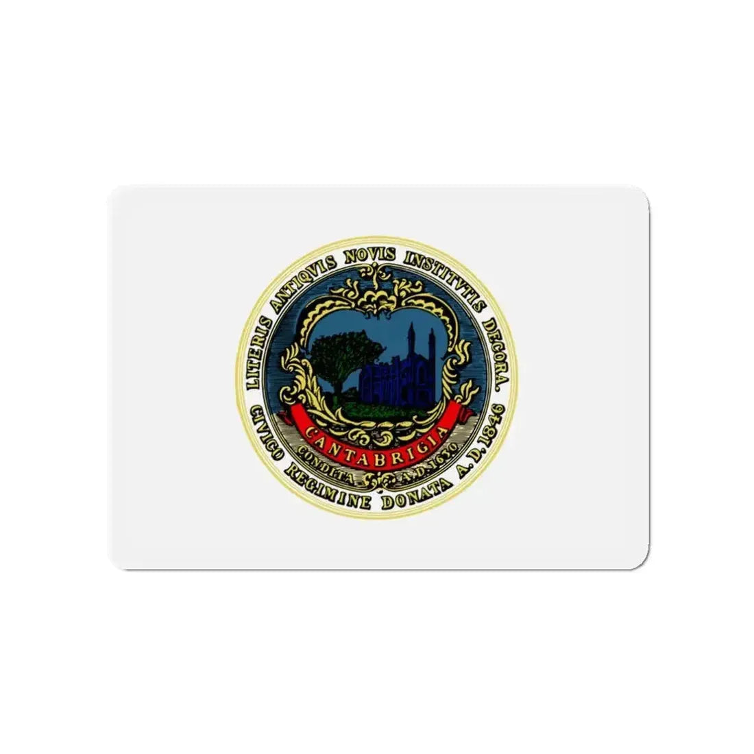 Flag of Cambridge Massachusetts - Refrigerator Magnet - The Sticker Space