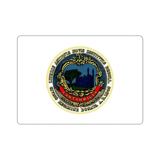 Flag of Cambridge, Massachusetts - STICKER Vinyl Kiss-Cut Decal 2 Inch White - The Sticker Space