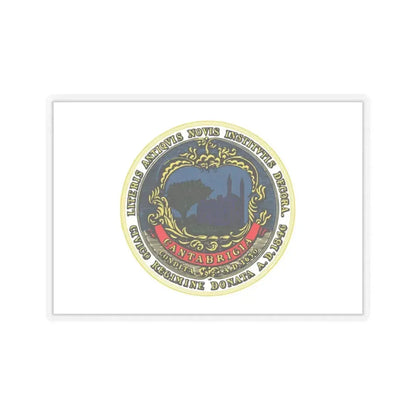 Flag of Cambridge, Massachusetts - STICKER Vinyl Kiss-Cut Decal 3 Inch Transparent - The Sticker Space