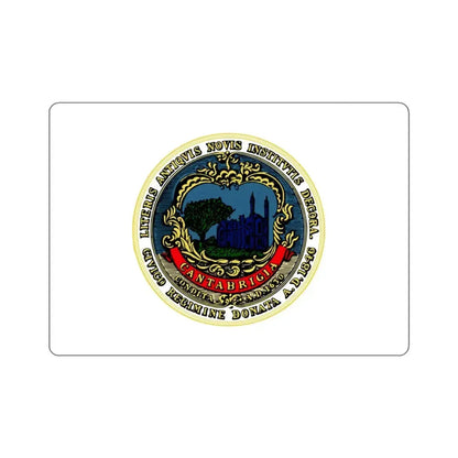 Flag of Cambridge, Massachusetts - STICKER Vinyl Kiss-Cut Decal 4 Inch White - The Sticker Space