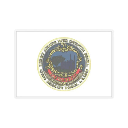 Flag of Cambridge, Massachusetts - STICKER Vinyl Kiss-Cut Decal 6 Inch Transparent - The Sticker Space