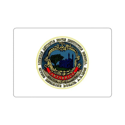 Flag of Cambridge, Massachusetts - STICKER Vinyl Kiss-Cut Decal 6 Inch White - The Sticker Space