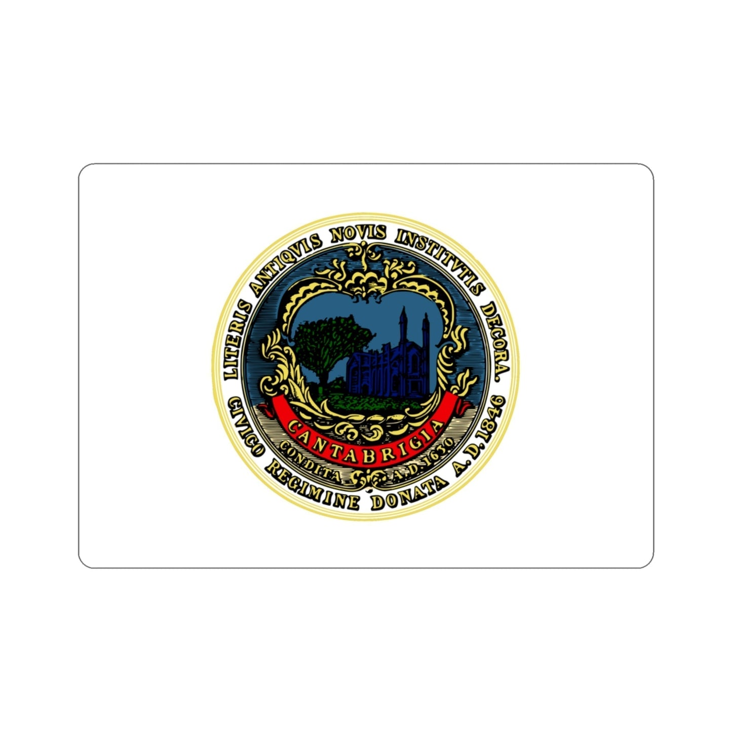 Flag of Cambridge Massachusetts USA STICKER Vinyl Die-Cut Decal-3 Inch-The Sticker Space