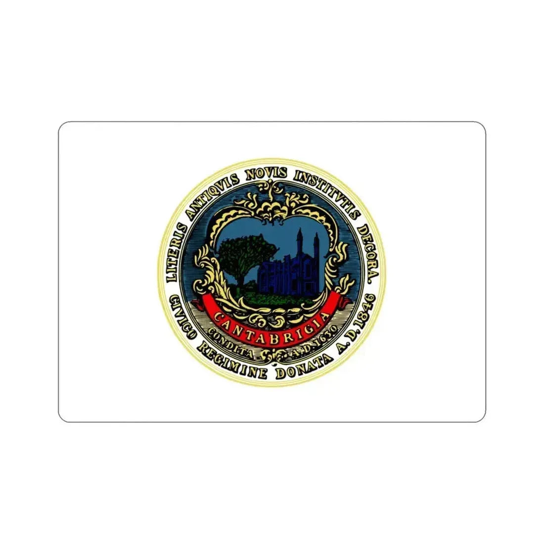 Flag of Cambridge Massachusetts USA STICKER Vinyl Die-Cut Decal 3 Inch - The Sticker Space