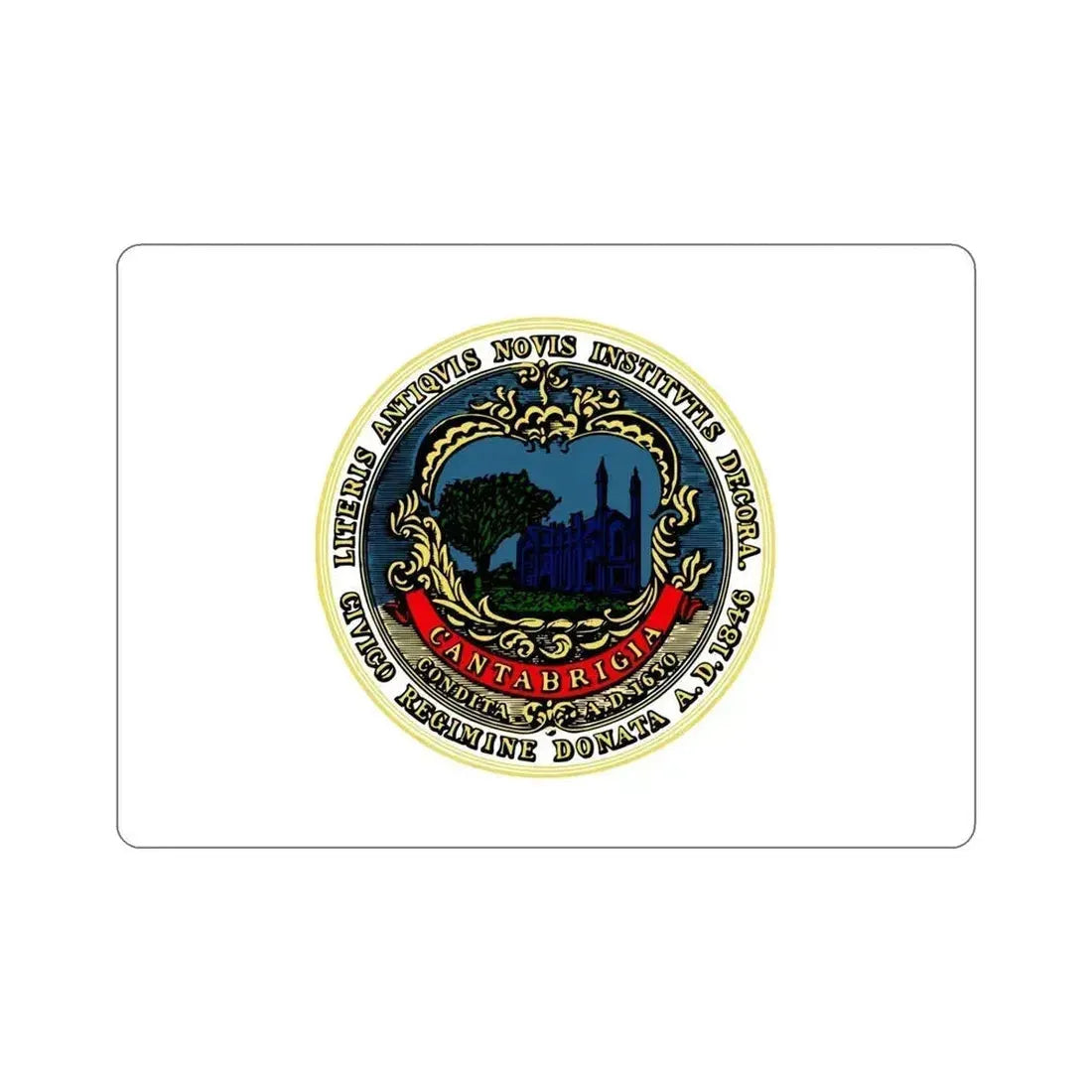 Flag of Cambridge Massachusetts USA STICKER Vinyl Die-Cut Decal - The Sticker Space