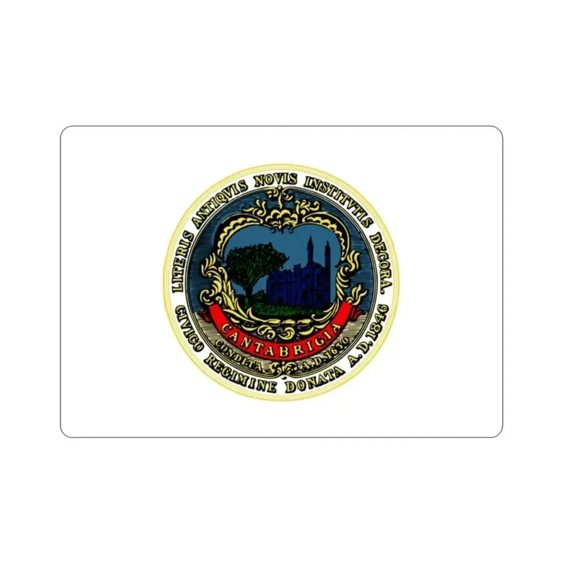 Flag of Cambridge Massachusetts USA STICKER Vinyl Die-Cut Decal - The Sticker Space