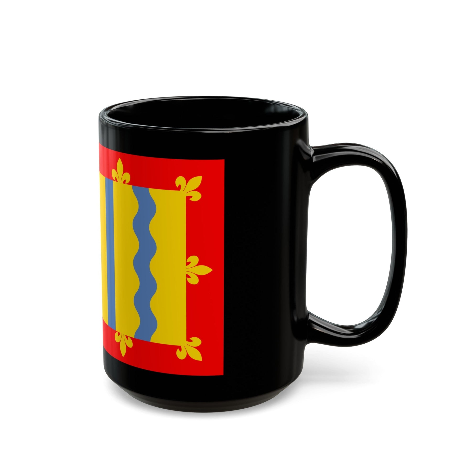 Flag of Cambridgeshire UK - Black Coffee Mug-The Sticker Space