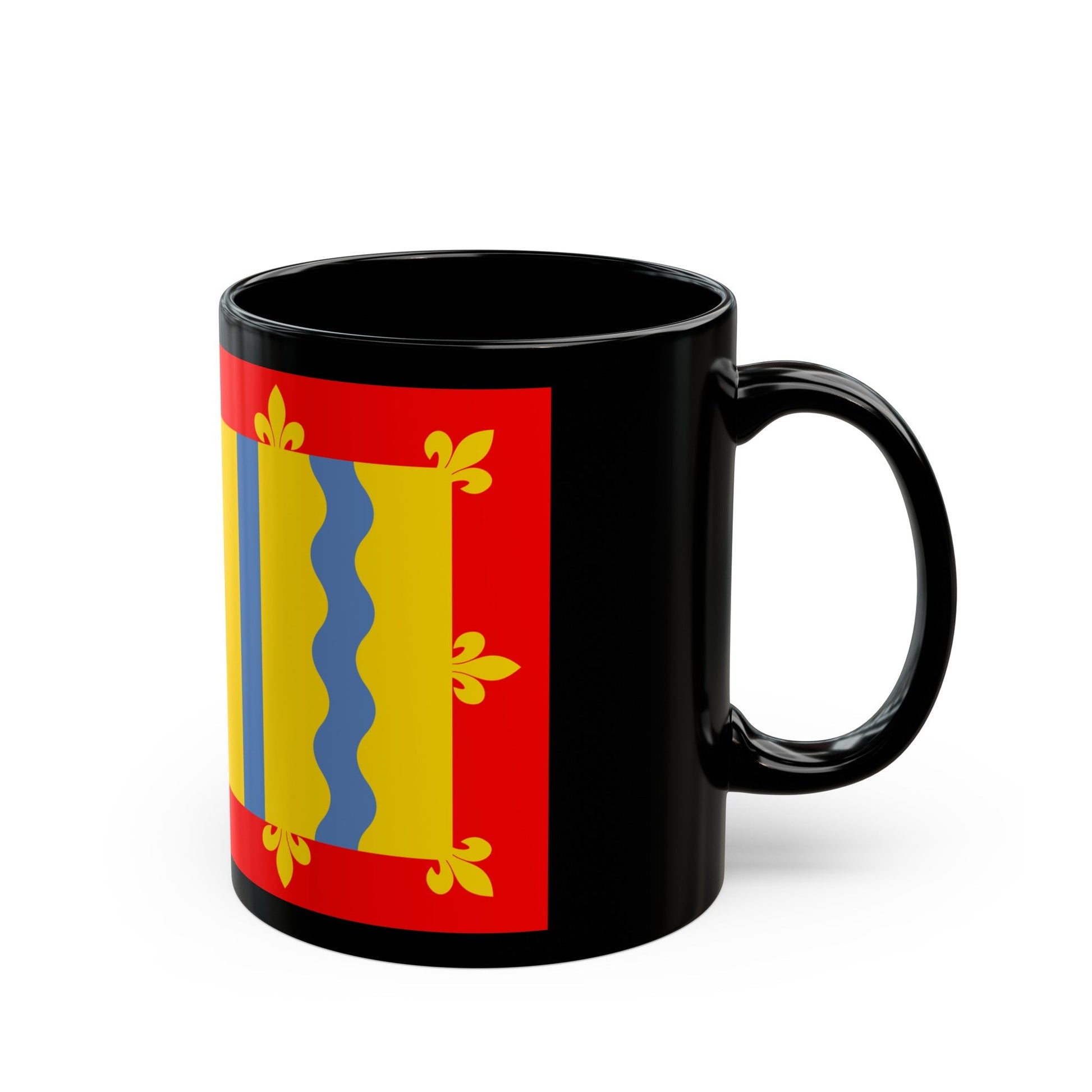 Flag of Cambridgeshire UK - Black Coffee Mug-The Sticker Space