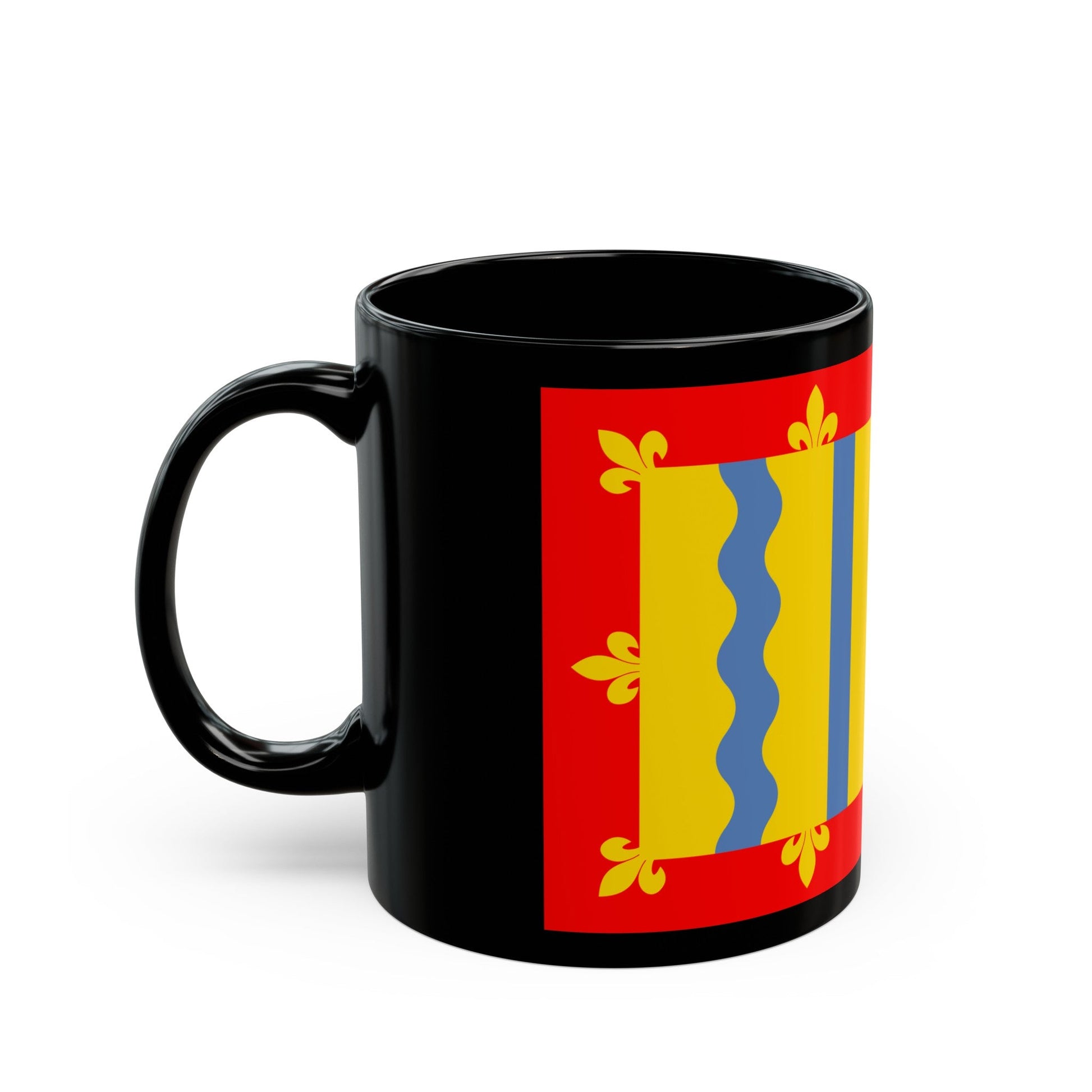 Flag of Cambridgeshire UK - Black Coffee Mug-The Sticker Space