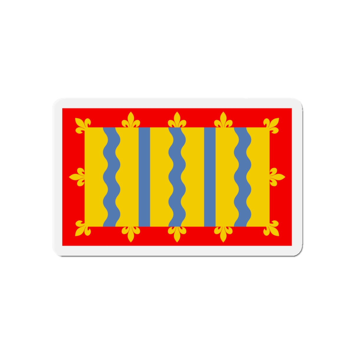 Flag of Cambridgeshire UK - Die-Cut Magnet-4" x 4"-The Sticker Space