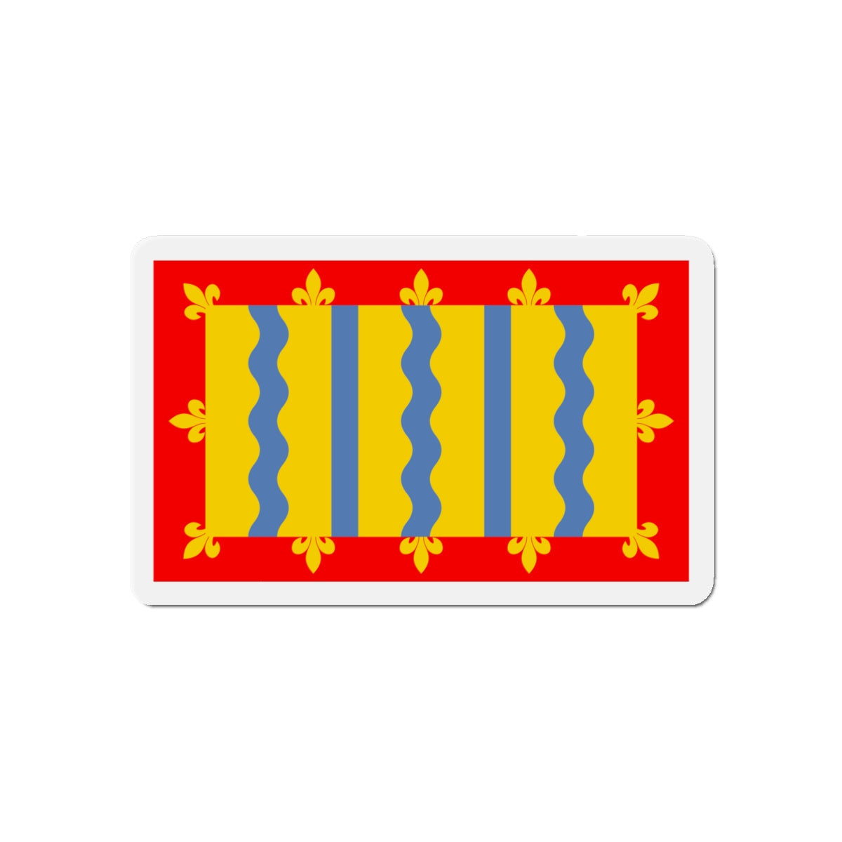 Flag of Cambridgeshire UK - Die-Cut Magnet-5" x 5"-The Sticker Space