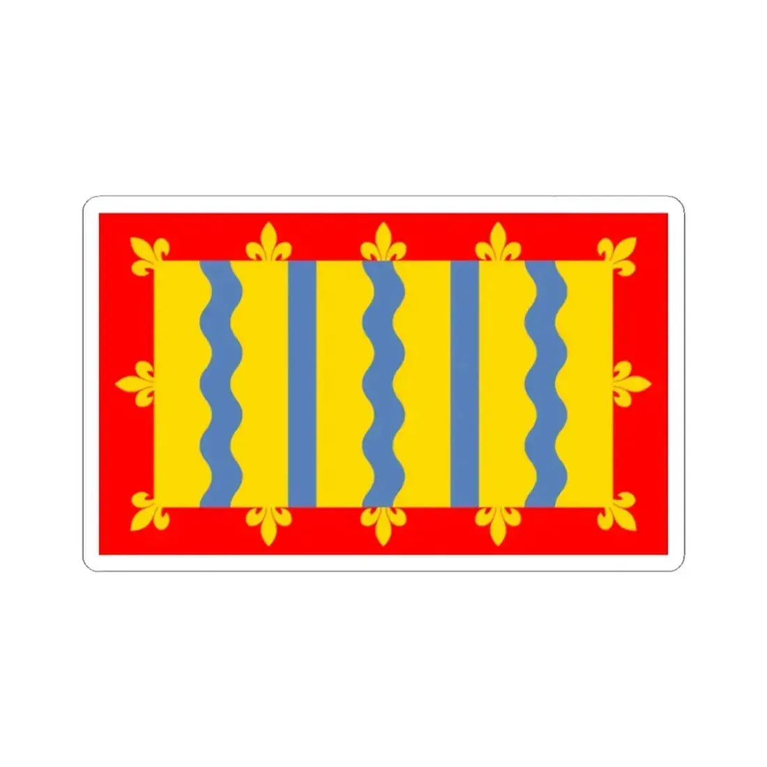 Flag of Cambridgeshire UK - STICKER Vinyl Kiss-Cut Decal 2 Inch White - The Sticker Space