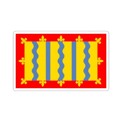 Flag of Cambridgeshire UK - STICKER Vinyl Kiss-Cut Decal 3 Inch White - The Sticker Space