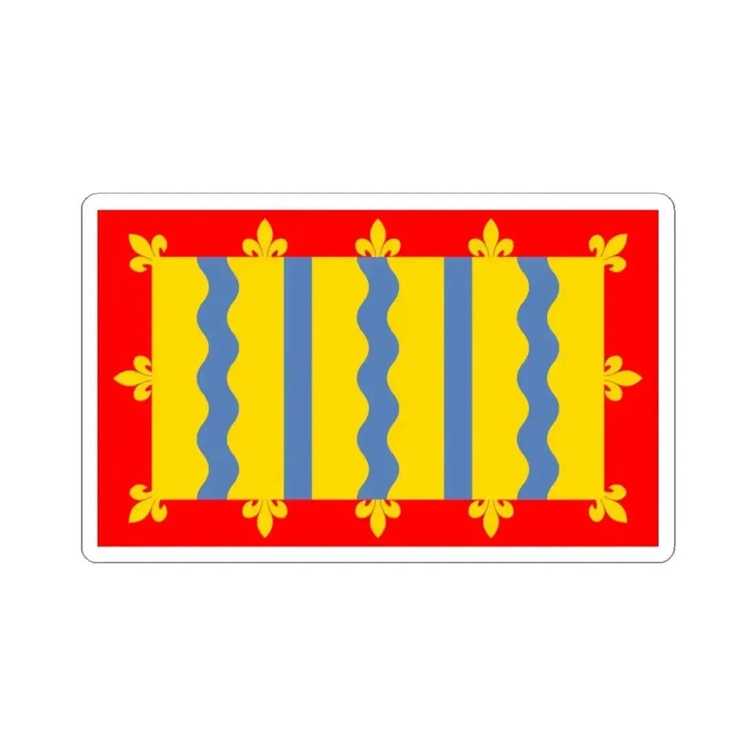 Flag of Cambridgeshire UK - STICKER Vinyl Kiss-Cut Decal 4 Inch White - The Sticker Space