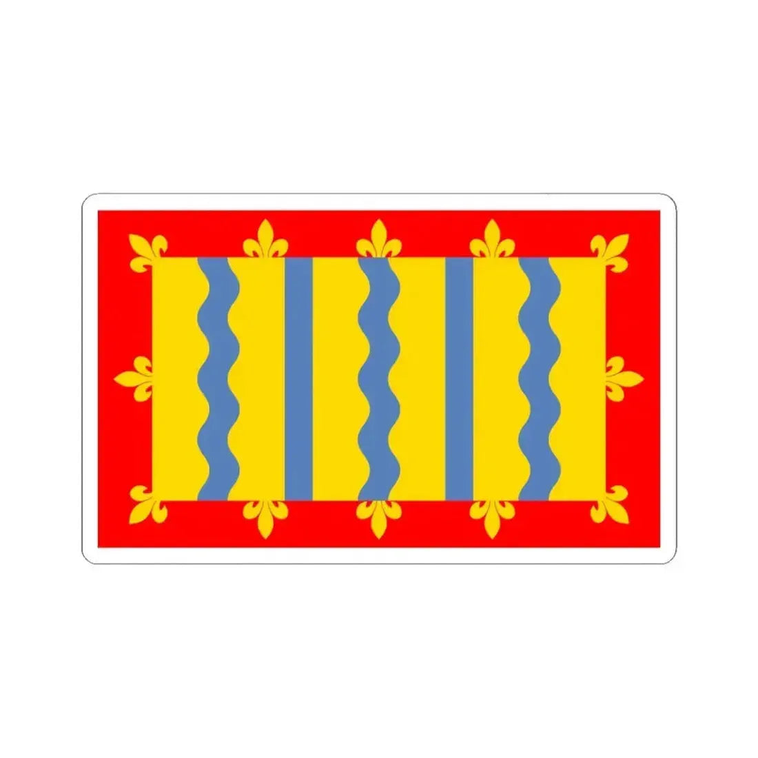 Flag of Cambridgeshire UK - STICKER Vinyl Kiss-Cut Decal 6 Inch White - The Sticker Space