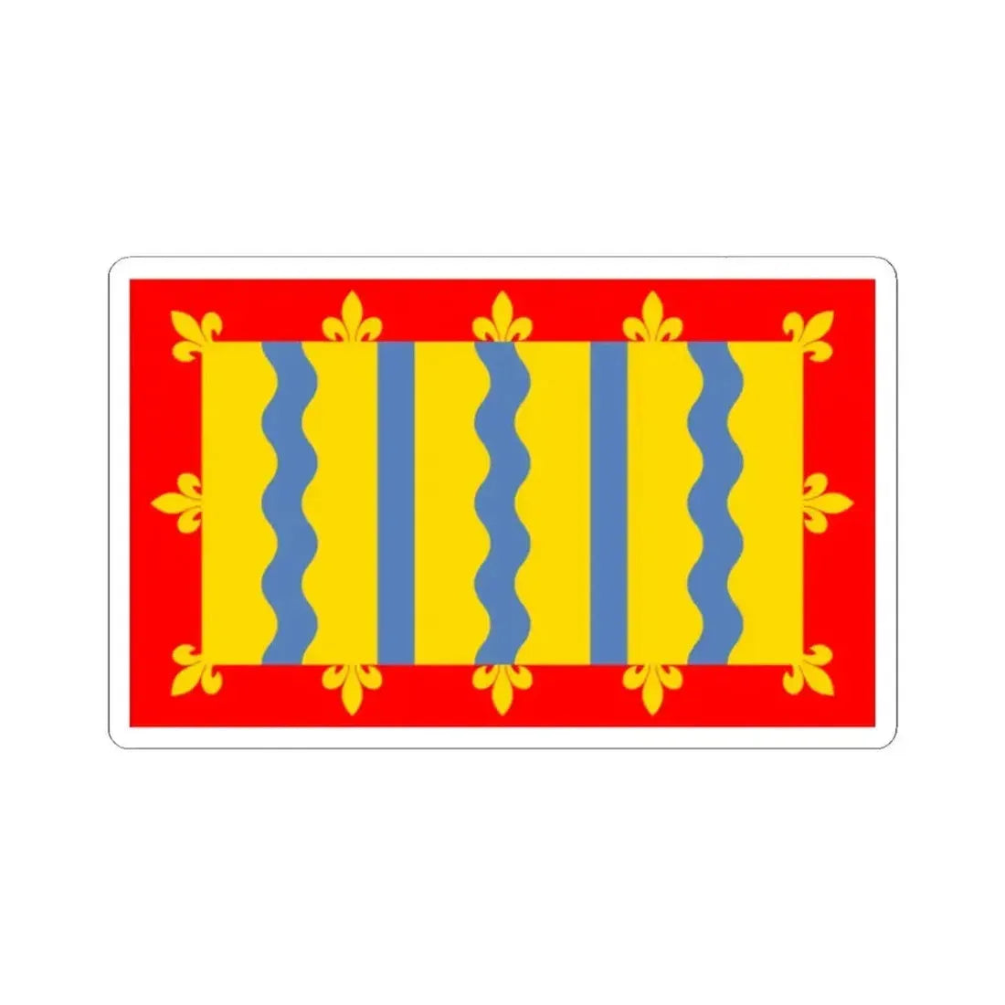 Flag of Cambridgeshire UK - STICKER Vinyl Kiss-Cut Decal - The Sticker Space