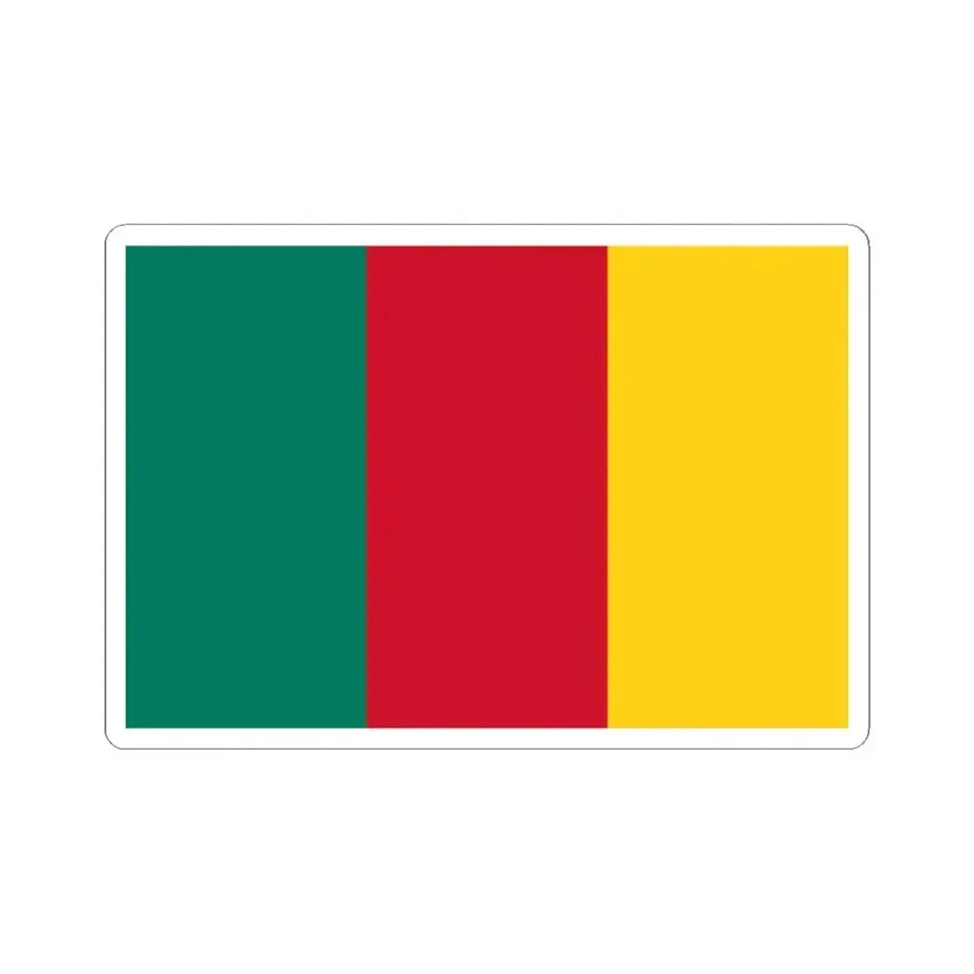 Flag of Cameroon 1957-1961 (Cameroon) STICKER Vinyl Kiss-Cut Decal 2 Inch White - The Sticker Space