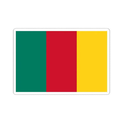 Flag of Cameroon 1957-1961 (Cameroon) STICKER Vinyl Kiss-Cut Decal 2 Inch White - The Sticker Space