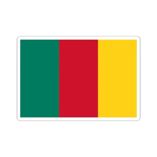 Flag of Cameroon 1957-1961 (Cameroon) STICKER Vinyl Kiss-Cut Decal 2 Inch White - The Sticker Space