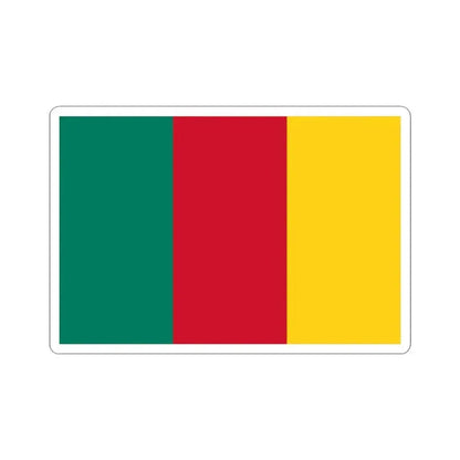Flag of Cameroon 1957-1961 (Cameroon) STICKER Vinyl Kiss-Cut Decal 3 Inch White - The Sticker Space
