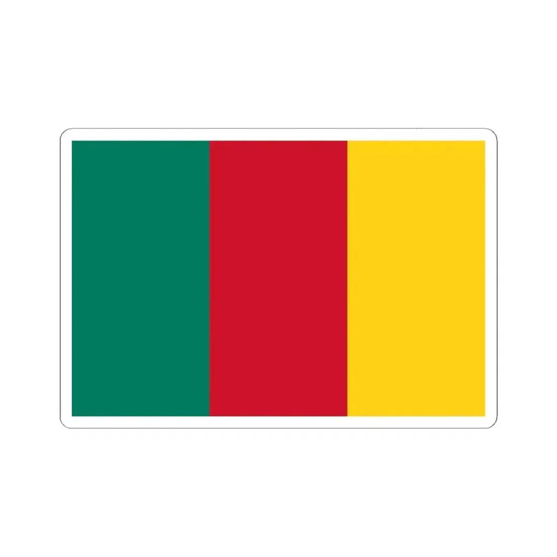 Flag of Cameroon 1957-1961 (Cameroon) STICKER Vinyl Kiss-Cut Decal 6 Inch White - The Sticker Space