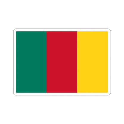 Flag of Cameroon 1957-1961 (Cameroon) STICKER Vinyl Kiss-Cut Decal 6 Inch White - The Sticker Space