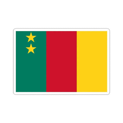 Flag of Cameroon 1961-1975 (Cameroon) STICKER Vinyl Kiss-Cut Decal 3 Inch White - The Sticker Space