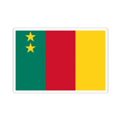 Flag of Cameroon 1961-1975 (Cameroon) STICKER Vinyl Kiss-Cut Decal 6 Inch White - The Sticker Space