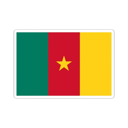 Flag of Cameroon (Cameroon) STICKER Vinyl Kiss-Cut Decal 2 Inch White - The Sticker Space