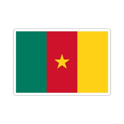 Flag of Cameroon (Cameroon) STICKER Vinyl Kiss-Cut Decal 3 Inch White - The Sticker Space