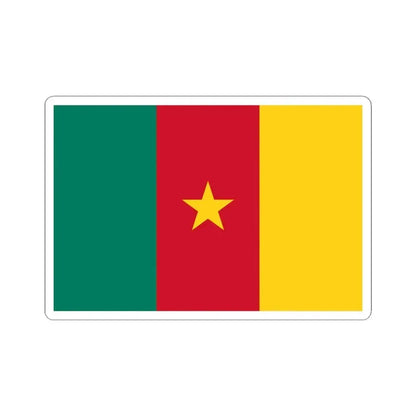 Flag of Cameroon (Cameroon) STICKER Vinyl Kiss-Cut Decal 4 Inch White - The Sticker Space