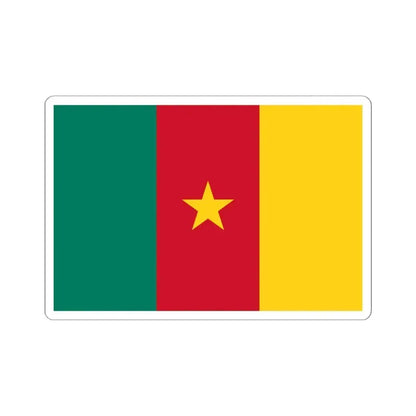 Flag of Cameroon (Cameroon) STICKER Vinyl Kiss-Cut Decal 6 Inch White - The Sticker Space