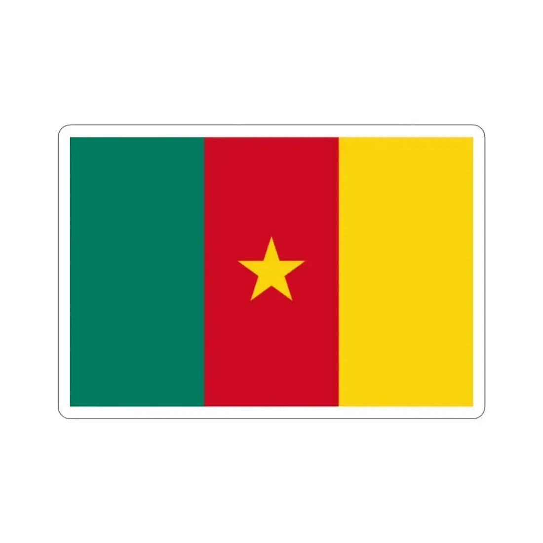 Flag of Cameroon STICKER Vinyl Die-Cut Decal 2 Inch - The Sticker Space