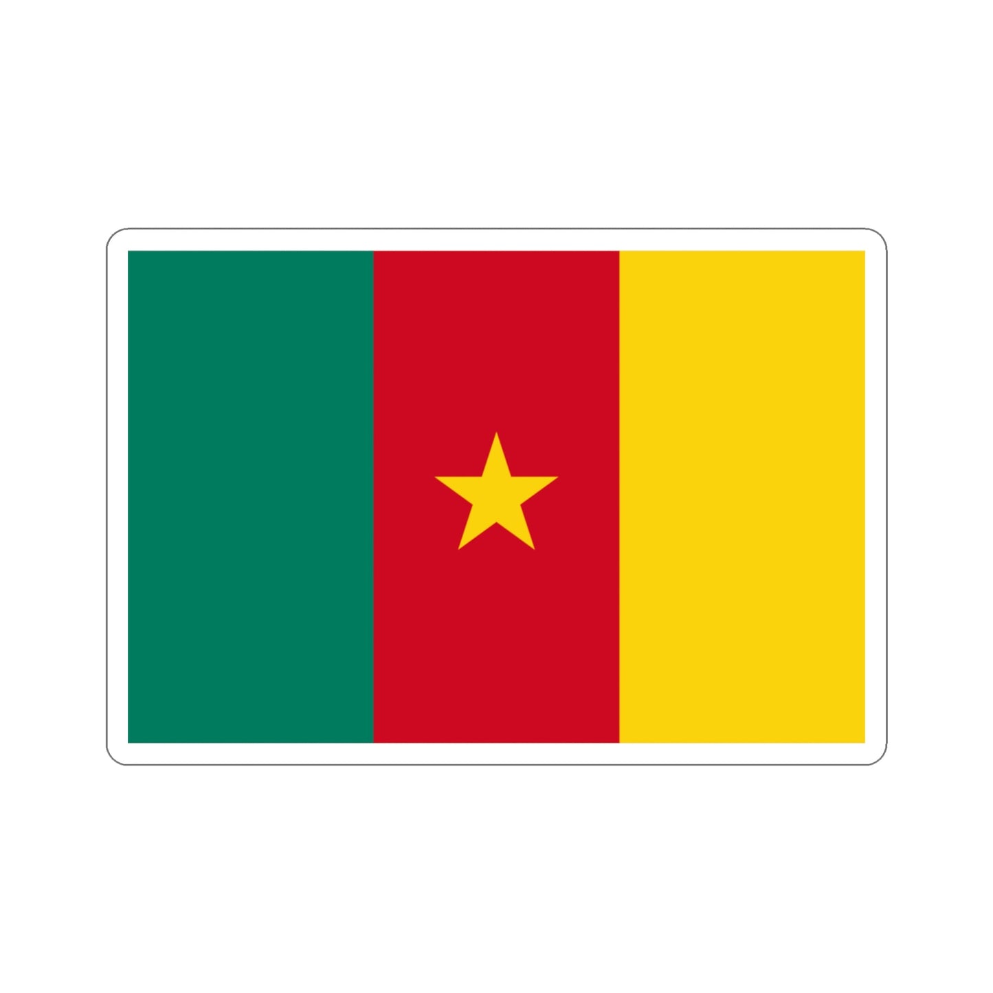 Flag of Cameroon STICKER Vinyl Die-Cut Decal-3 Inch-The Sticker Space