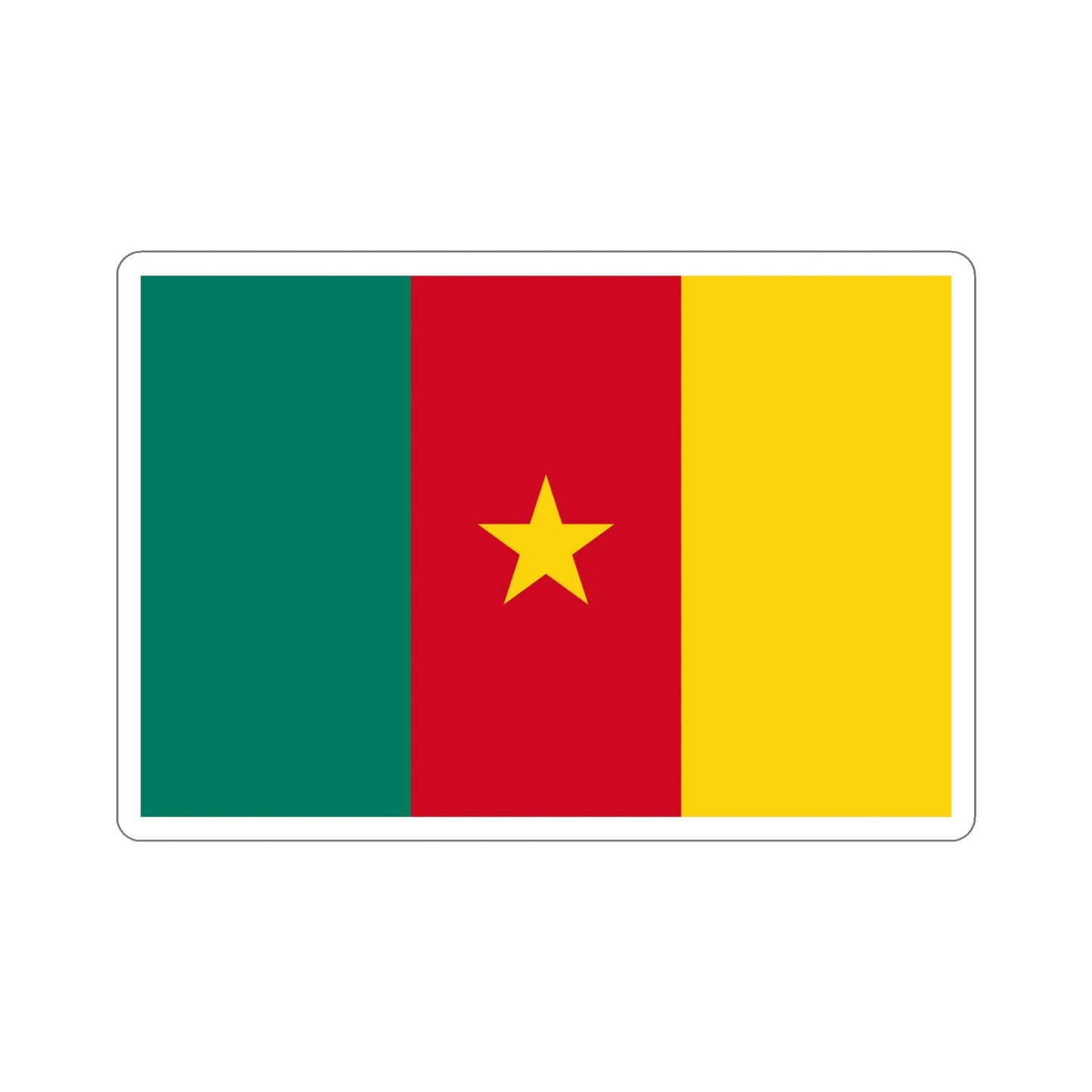 Flag of Cameroon STICKER Vinyl Die-Cut Decal-5 Inch-The Sticker Space