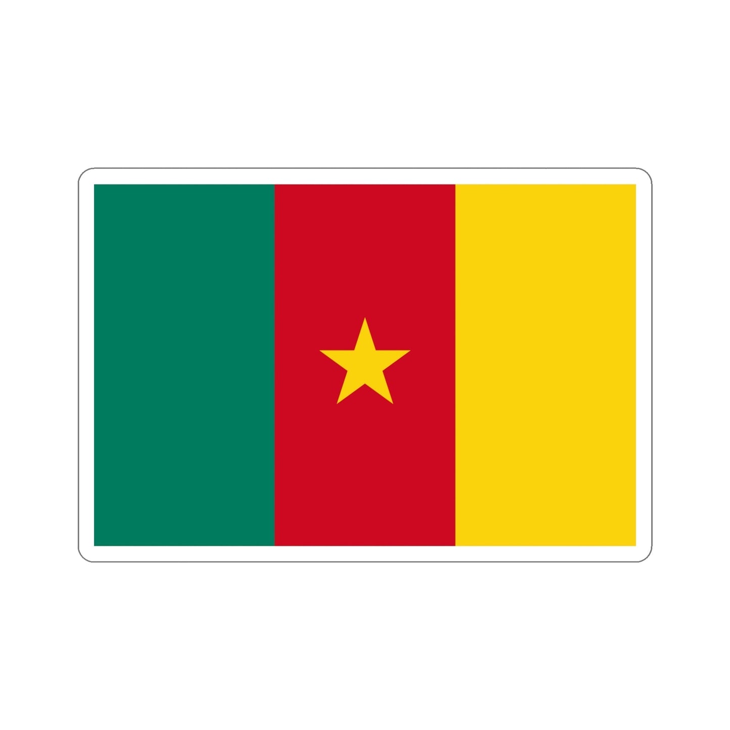 Flag of Cameroon STICKER Vinyl Die-Cut Decal-6 Inch-The Sticker Space