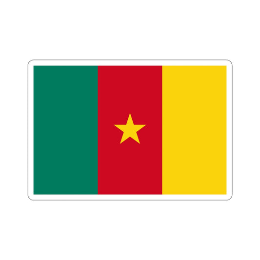 Flag of Cameroon STICKER Vinyl Die-Cut Decal-6 Inch-The Sticker Space