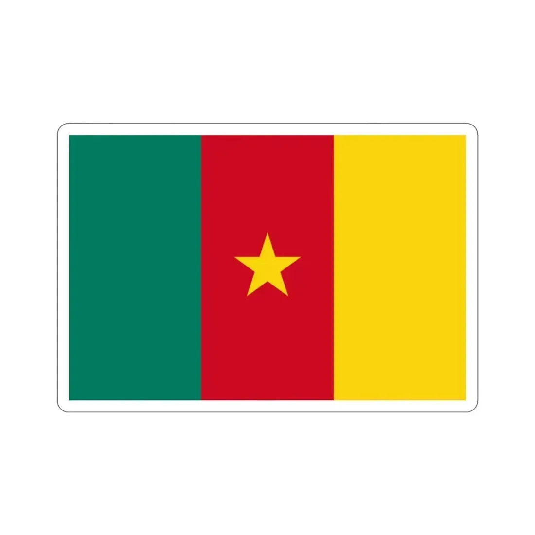 Flag of Cameroon STICKER Vinyl Die-Cut Decal - The Sticker Space