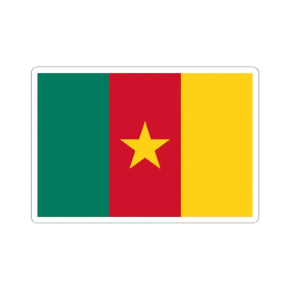 Flag of Cameroon type 2 (Cameroon) STICKER Vinyl Kiss-Cut Decal 2 Inch White - The Sticker Space