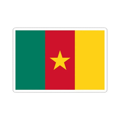 Flag of Cameroon type 2 (Cameroon) STICKER Vinyl Kiss-Cut Decal 3 Inch White - The Sticker Space
