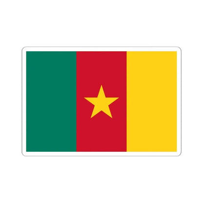 Flag of Cameroon type 2 (Cameroon) STICKER Vinyl Kiss-Cut Decal 6 Inch White - The Sticker Space