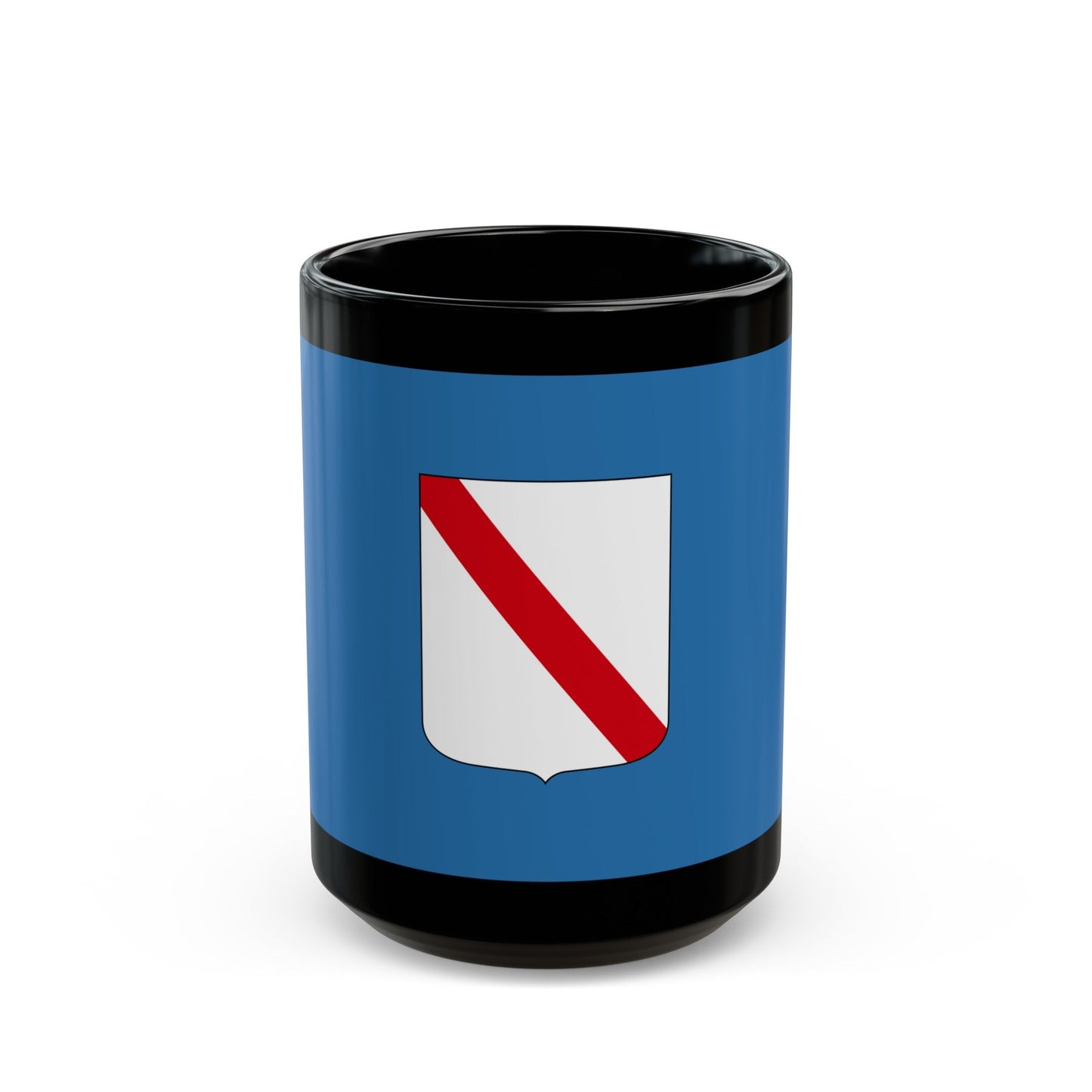 Flag of Campania Italy - Black Coffee Mug-15oz-The Sticker Space