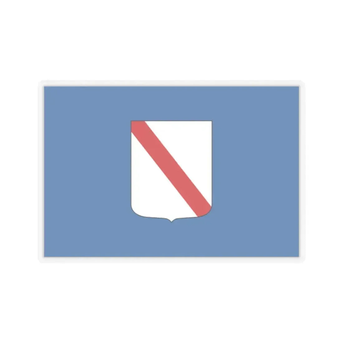 Flag of Campania Italy - STICKER Vinyl Kiss-Cut Decal 2 Inch Transparent - The Sticker Space
