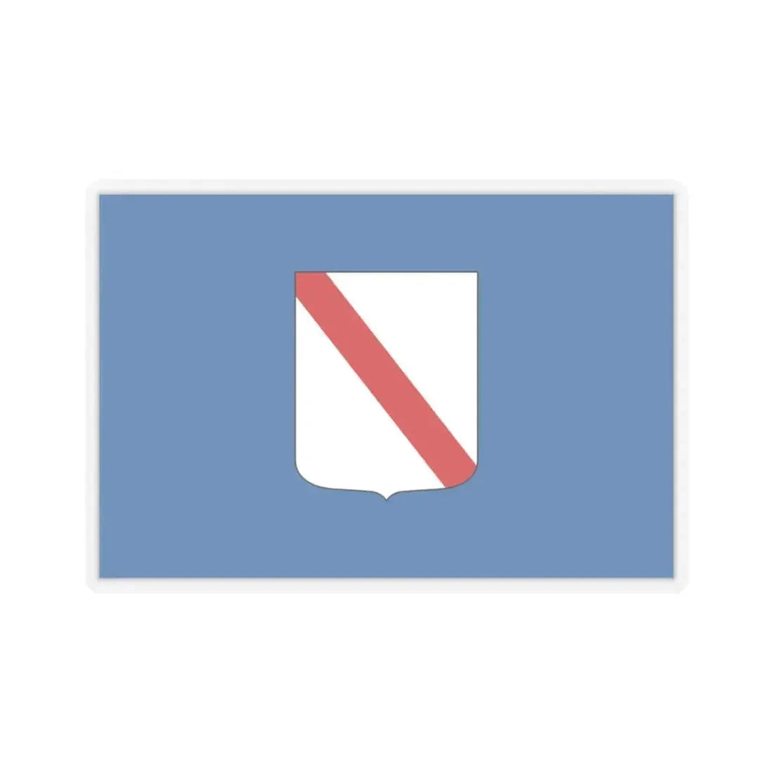 Flag of Campania Italy - STICKER Vinyl Kiss-Cut Decal 3 Inch Transparent - The Sticker Space